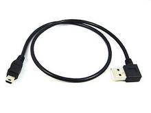 Новинка USB 2,0 A M прямоугольный 90 градусов USB Mini B Мужской кабель 50 см 2024 - купить недорого