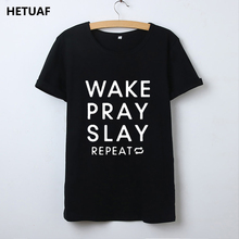 Hestuaf-camiseta feminina de verão, relação despertar e repetição, estilo harajuku, folgada, hipster, 2018 2024 - compre barato
