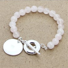 Pulsera con abalorios de plata 925 para mujer, joyería de moda, pulsera redonda de perlas naturales de agua dulce para mujer, pulsera de boda 2024 - compra barato