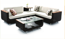 All weather black cheap wicker furniture model corner sofa 2024 - buy cheap