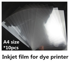 100% transparent inkjet film A4 size inkjet film with adhesive for Logo design printing(10 sheets one lot) 2024 - buy cheap