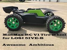 MadMax Wide Tyre Stronge Wheel Hub Waterproof Wear Resistant Tire for 1/5 TLR LOSI 5IVE-B Monster Truck 2024 - buy cheap