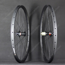 Roda de carbono para bicicleta mtb, sem câmara de ar, conjunto de rodas para bicicleta de montanha, conexão com eixos thru 2024 - compre barato