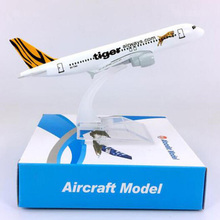 Avión aéreo de aleación de 16CM, modelo de A320-200 Airbus Tiger airairairairways con Base, modelo de exhibición coleccionable, juguetes de colección, 1:400 2024 - compra barato