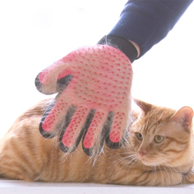 Guante de cepillo de Deshedding para animales, suministros para gatos, guantes para mascotas, peine para el pelo, guante de cinco dedos, SUMINISTROS DE ASEO para gatos, limpieza de Mascota 2024 - compra barato