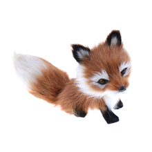 Small simulation fox toy mini squatting fox model home decoration wedding birthday gift 12*6*8.5cm 2024 - buy cheap