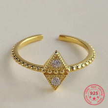 Prata esterlina 925 moda zircônia cúbica anel de ouro luxo designer jóias para mulher 2024 - compre barato