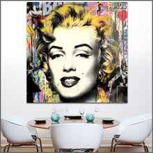 Impresión de gran tamaño, pintura al óleo de Marilyn Monroe, arte de pared de belleza, impresiones en lienzo, imágenes para sala de estar y dormitorio, sin marcos 2024 - compra barato