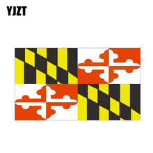 YJZT 16.3CM*9.2CM MARYLAND Reflective Flag Car Sticker Creative Decal Car Styling 6-0535 2024 - buy cheap