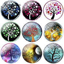 JWEIJIAO 5pcs/lot The Tree Of Life Art Picture DIY Glass Gems Dome For Necklace Brooch Earring Demo Flat Back Making Findings 2024 - buy cheap