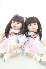 NPK 56cm Silicone Reborn open mouth Baby Doll Kids Gift for Girls Baby Alive Soft Toys for Bouquets Doll Bebe Reborn bjd Toys 2024 - buy cheap