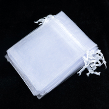 Bolsas de Organza blancas para embalaje de joyería de Boutique, embalaje bonito de tul para regalo, 13x18cm (5,1 "x 7"), 1000 unids/lote 2024 - compra barato