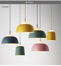 Lámpara colgante LED de aluminio para cocina y restaurante, luces nórdicas modernas de AMBIT, accesorios de techo de color Macaron de Dinamarca 2024 - compra barato