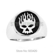 Мужское байкерское кольцо из нержавеющей стали с черепом, SWR0443B 2024 - купить недорого