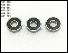 5-10 шт./лот, 604-2RS, 605-2RS, 606-2RS, 607-2RS, 608-2RS, 609-2RS мини шарикоподшипники, миниатюрные подшипники, совершенно новые 2024 - купить недорого