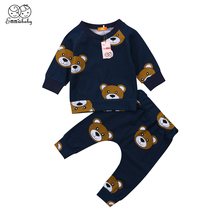 2pcs Newborn Infant Kids Boys Girls Baby Clothes Bear Outfit T-shirt Tops + Pants Leggings Outfit Toddler Clothes Sets 2024 - buy cheap