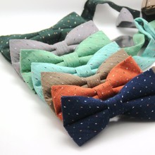 Gran venta de corbatas para cuello de algodón Color caramelo corbatas para cuello corbata de moño boda esmoquin fiesta corbatas de mariposas 2024 - compra barato