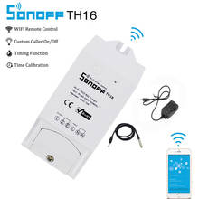 Sonoff TH16 Smart Wifi Switch Monitoring Temperature Humidity Wifi Smart Switch Home Automation Kit Works With Alexa Google Home 2024 - buy cheap
