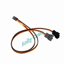 2 Pieces LOT  Fans Power 3Pin Female to Dual 3Pin male Y-Splitter Adapter Cable Extension Cable Wire 2024 - buy cheap