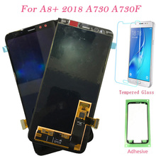 ЖК-экран для Samsung Galaxy A8 + (2018) A730F сенсорный экран дигитайзер ЖК-дисплей рамка для Samsung Galaxy A730 A8 Plus оригинал 2024 - купить недорого