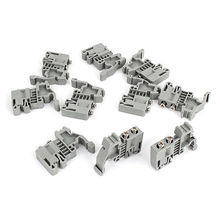 10 Pieces E/UK 35mm Din Rail Screw Fixed Terminal Block End Plate Gray 2024 - buy cheap