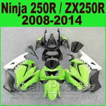 Carenados blancos y verdes para motocicleta Kawasaki Ninja 250r, piezas de kits de carenado R9O1, color OEM, EX250, año 2008, 2009, 2010, 2011, 2012, 2013, 2014, ZX 250 2024 - compra barato