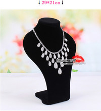 Free Shipping!! Fashion Black Necklace Mannequin Bust Necklace n Jewelry Display 2024 - buy cheap