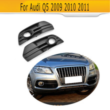 Side Fog Light Grill For Audi Q5 2009 2010 2011 1Pair ABS Car Chrome Trim Full Rings Front Bumper Matt Black Lower 2024 - buy cheap