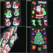 1Bag/Lot,Cute Christmas tree santa Snowman 3D foam stickers Xmas indoor decoration Window Fridge stickers Gifts Favor Toys Craft 2024 - buy cheap