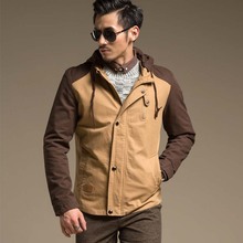 New autumn new men's hooded jacket slim mixed color coat plus size M-3XL male clothing casual jacket high quality coat tops 2024 - buy cheap