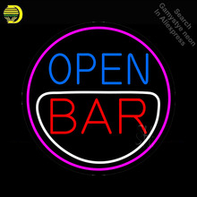NEON SIGN For Round Bar Open neon Light Sign Beer Club Advertise Window Hotel vintage Neon sign for sale neon light Art Lamps 2024 - buy cheap