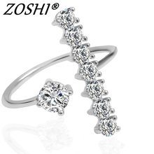 Женское Обручальное Кольцо ZOSHI, обручальное кольцо с покрытием из розового золота и серебра, с фианитами 2024 - купить недорого