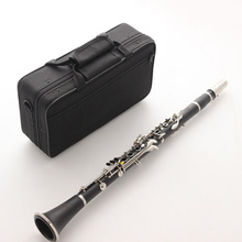 Clarinete de tono descendente B de 17 teclas, instrumento de viento de una caña, clarinete bB, funda para clarinete gratis 2024 - compra barato