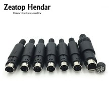 10Pcs Mini 3 4 5 6 7 8 9 Pin Din Male Plug With Plastic Handle Adapter Soldering Cables DIY Connector 2024 - buy cheap