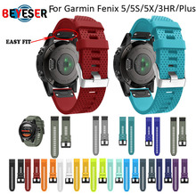 Мягкий силиконовый сменный браслет, браслет для часов Garmin Fenix 5 5X 5S Plus, Смарт-часы 20 22 26 мм, ремешок на запястье 2024 - купить недорого
