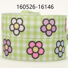 NEW arrival 50 yards simple flower pattern printed grosgrain ribbon DIY hairbow 2024 - buy cheap