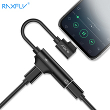 Adaptador de carregamento raxfly 2 em 1, para iphone 7 8 plus, iluminação para carregador de áudio, cabo de fone de ouvido, divisor para iphone 2024 - compre barato