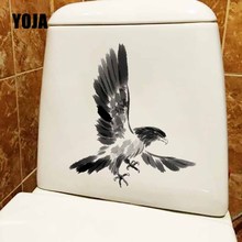 YOJA 20.9X23.5CM Hand Painted Mural Wall Sticker Eagle Ink painting Living Room Home Decor Toilet Seat Decal T5-0685 2024 - buy cheap