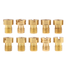 10pcs M5x0.80 Copper Carburetor Main Jet Kit  For  Keihin PWK FCR OKO KOSO 125 126 128 130 132 134 135 136 138 140 High Quality 2024 - buy cheap