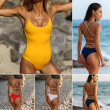 KINGTUT 2019 New Arrival One Piece Swimsuit Mulheres Sexy Swimwear Lace Cut Out Monokini Maiô Maiô de Natação Beach Wear 2024 - compre barato