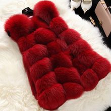 new coat Arrival Winter Warm Fashion Women Import Coat Fur Vests High-Grade Faux Fur Coat Fox Fur Long Vest Women's Jacket 2024 - buy cheap