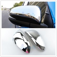 2014-2015 2016-2017 porta espelho capa guarnição abs 2 pçs chrome 2 pçs estilo do carro para toyota rav4 acessórios 2024 - compre barato
