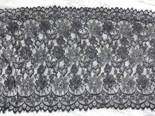 New Eyelash Chantilly Lace Fabric in Black / White For Bridal Gowns, Mantilla Veils, Garments 2024 - buy cheap