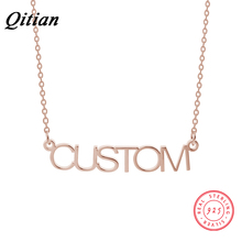 Nameplate Pendant Choker    For Valentine's Day  Name Necklace Rose Gold Color 925 Silver Personalized Custom Necklaces 2024 - buy cheap