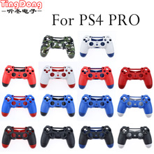 Ting Dong-carcasa de plástico mate para Sony PS4 Pro, carcasa frontal y trasera, negra, azul y roja 2024 - compra barato