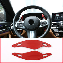 2pcs Red Car Steering Wheel Shift Paddle Decoration Trim For BMW X3 G01 5 Series G30 7 Series G11 G12 6 Series GT Accessories 2024 - buy cheap