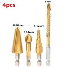 Saw Drill HSS Step Drill Bit Taper Umbrella Drills Chamfer Cutter Chamfering Hole Reamer Bits Titanium Coated Countersink Bit 2024 - buy cheap