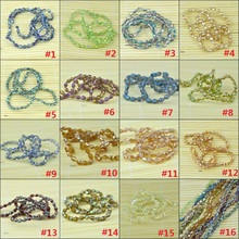 Free shipping wholesale 2015 New Briolette Pendants 98Pcs/lot 3x5mm 16 Colors to Pick Crystal teardrop beads 2024 - buy cheap