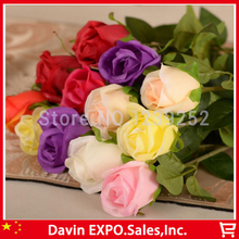 Nuevo 100 unids/lote 10 colores 61 cm rosa de seda flores artificiales fiesta flores decorativas hogar Decoración flor 2024 - compra barato