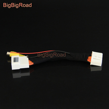 BigBigRoad-cable adaptador para cámara de aparcamiento de coche, Conector de 28 Pines, vista trasera, Prado para Toyota Highlander, Avalon, Prius 2016, 2017, 2018 2024 - compra barato